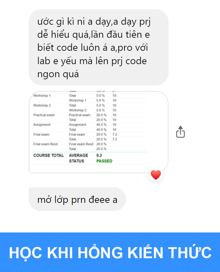 Feedback từ học viên