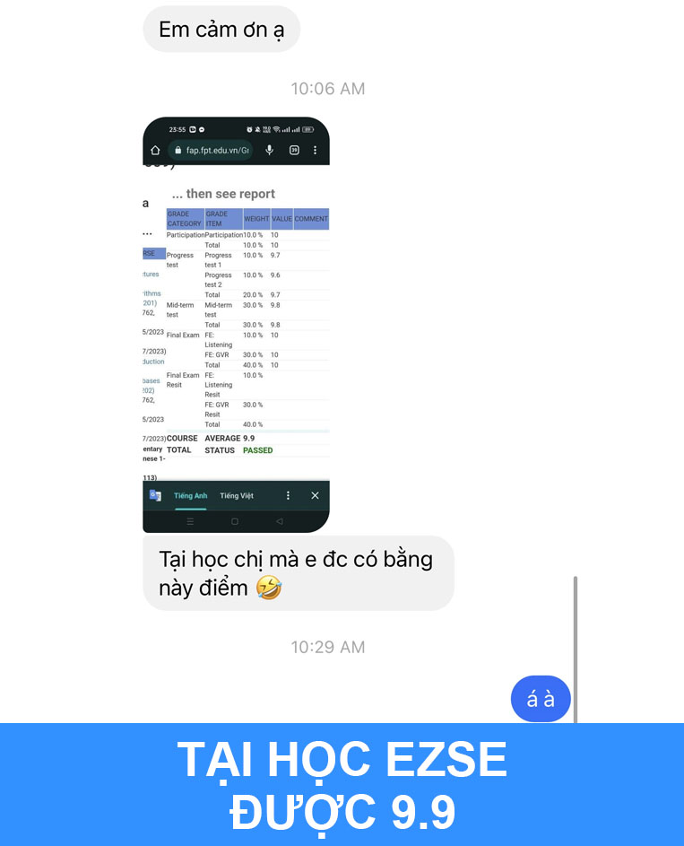 Feedback từ học viên